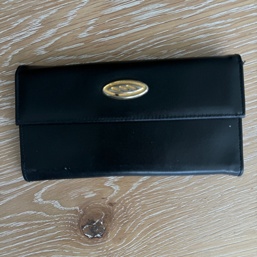 Vintage Ralfeaux Leather Wallet Made in British Hong Kong Black